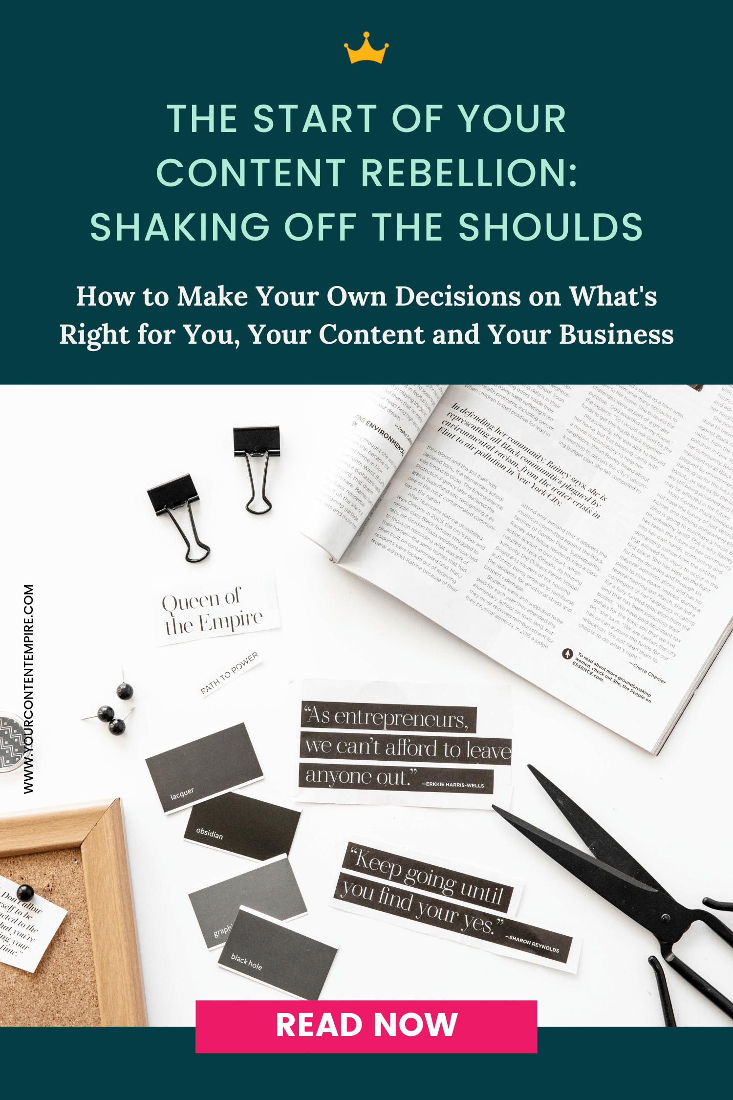 The Start of Your Content Rebellion: Shaking Off the Shoulds