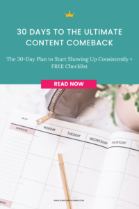 30 Days to the Ultimate Content Comeback