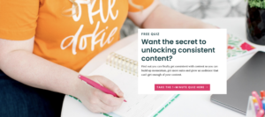 FREE QUIZ Want the secret to unlocking consistent content?