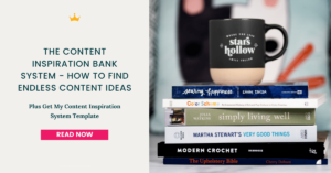 The Content Inspiration Bank System - How to Find Endless Content Ideas by Your Content Empire