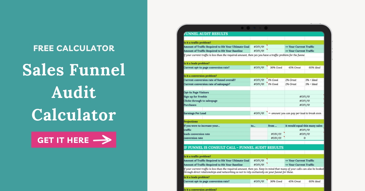 Your Content Empire - Sales Funnel Audit Calculator