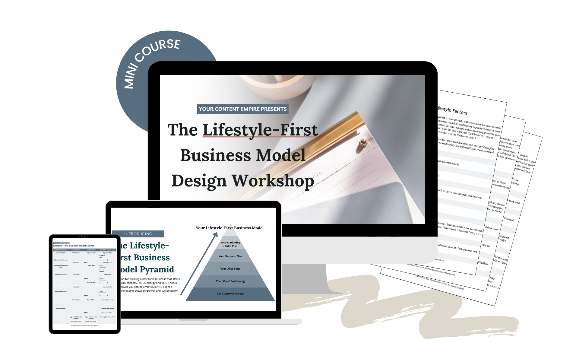 Lifestyle-First Business Model Workshop - Mockups